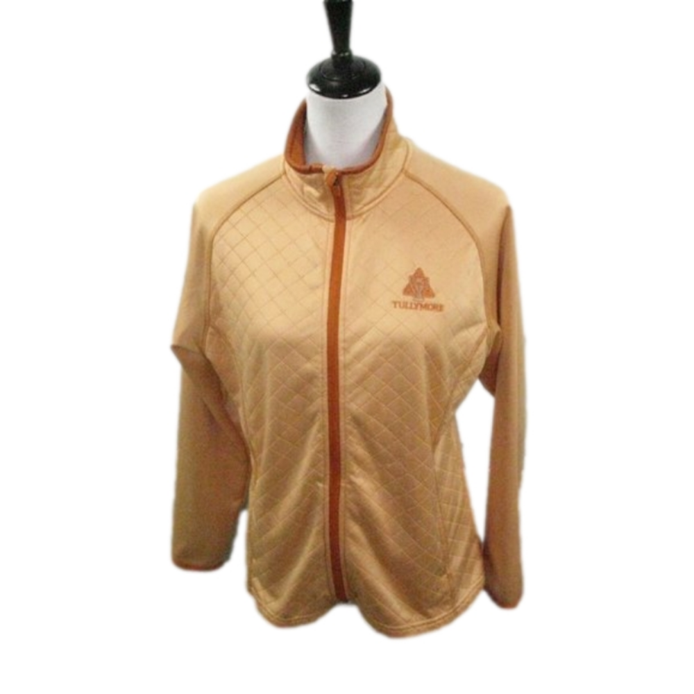 The Weather Co Peach Zip Front Golf Athletic Jacket Size Medium